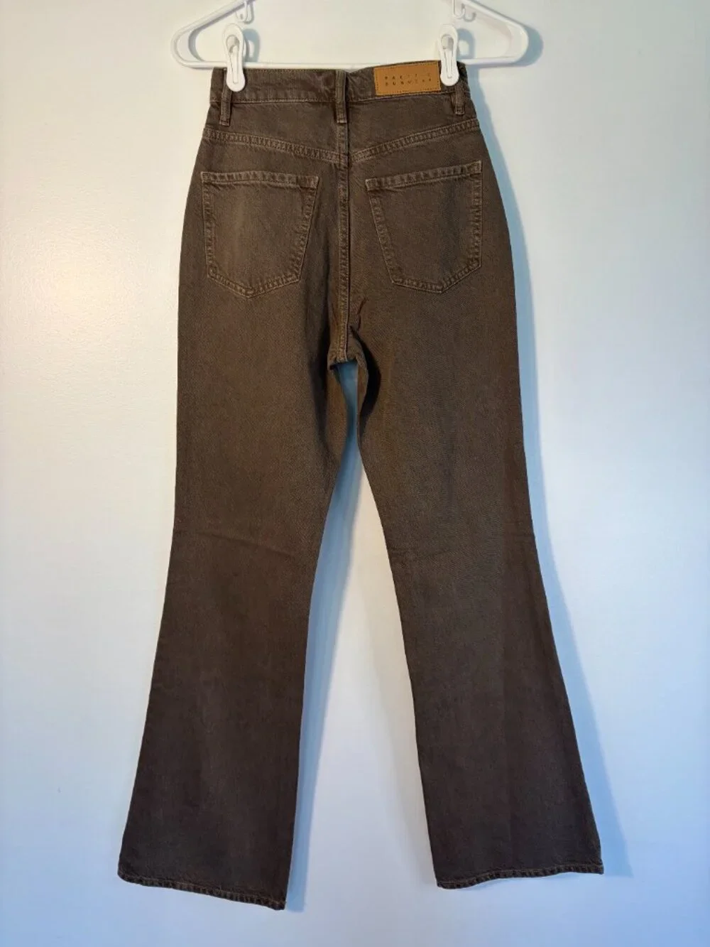Pacsun High Rise Bootcut Brown Wash Button Fly Jeans